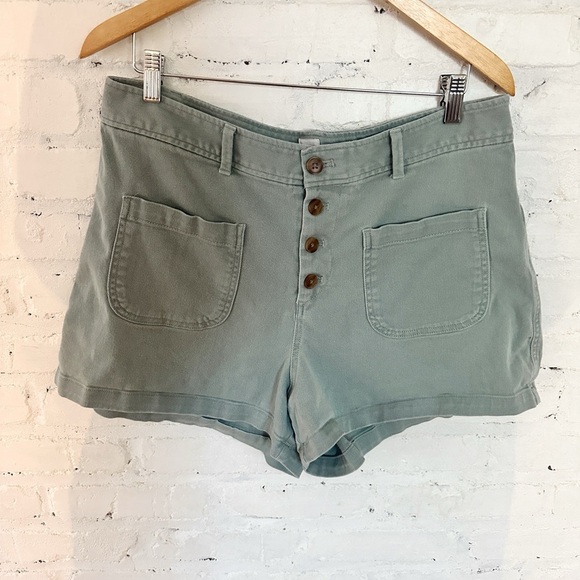 GAP Sage Utility Shorts, Button-Fly High-Rise, Size 16 - Picture 1 of 6